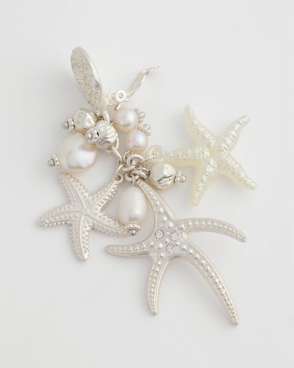 Pearl Silver-Tone Starfish Clip-On Earrings | Chico's